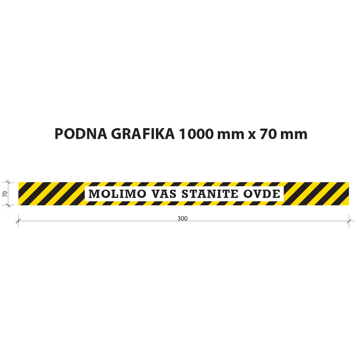 Podna Grafika 1000mm X 70mm Stonicom