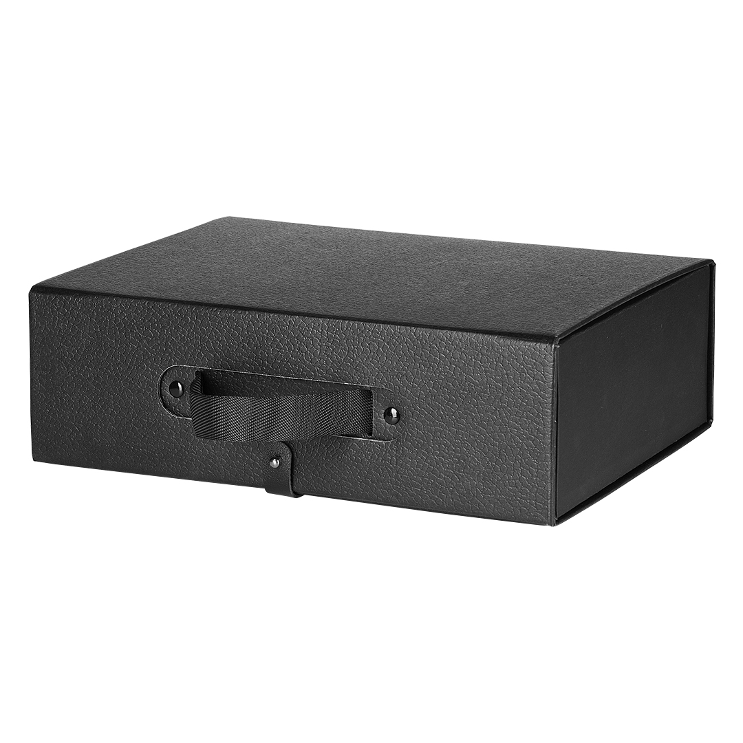 Self-folding gift box with mechanism