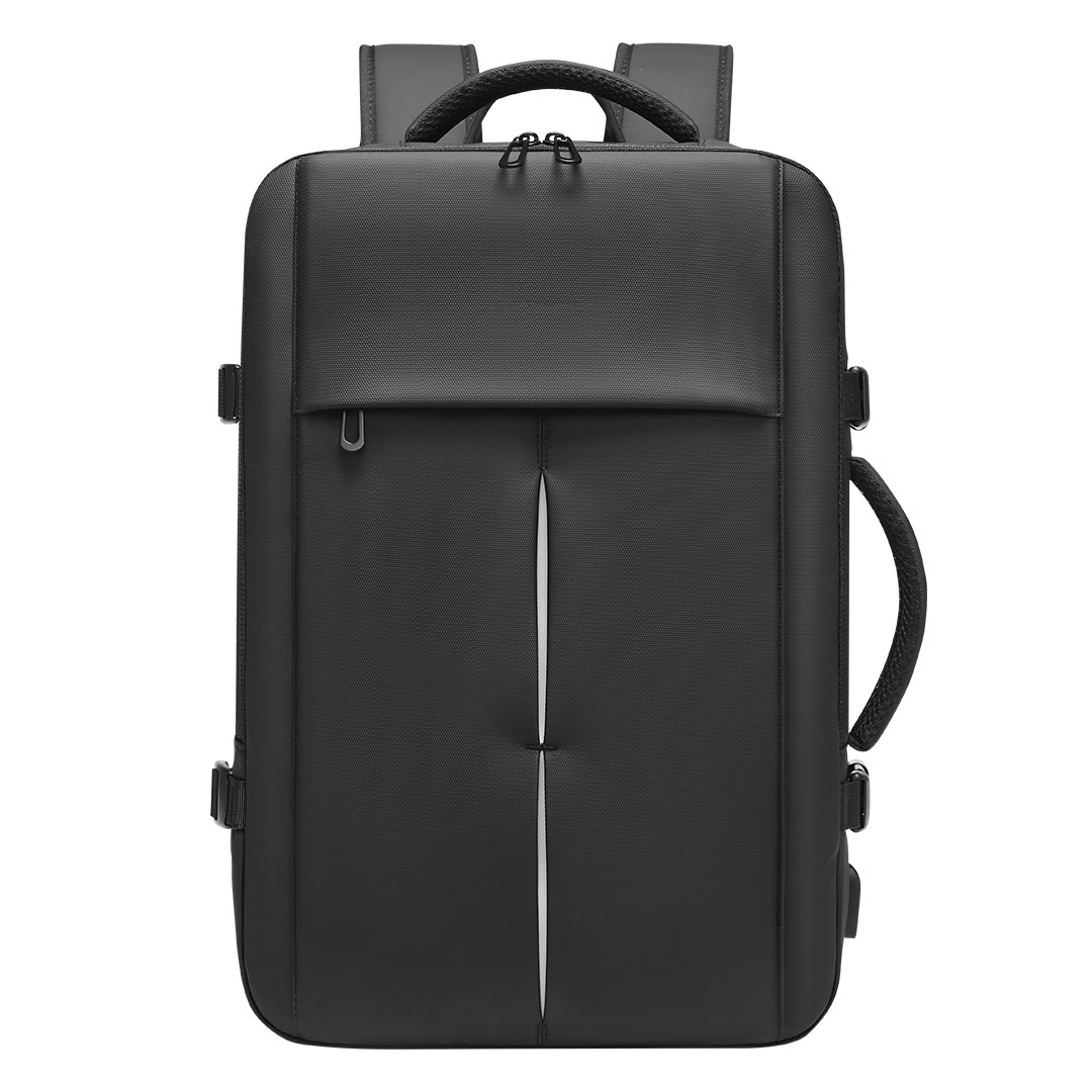 Travel backpack with compression bag and pump