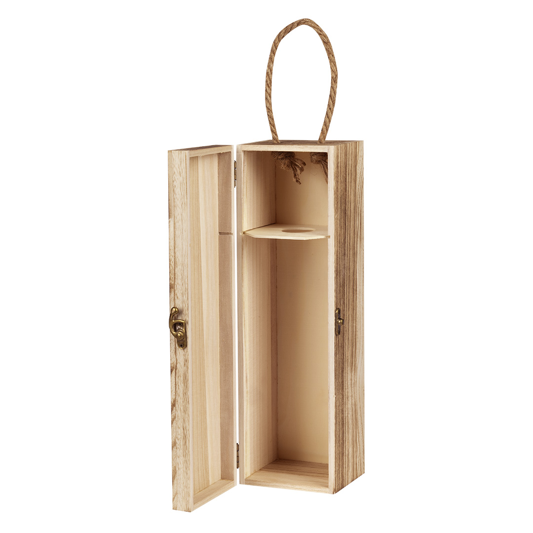 Wooden single bottle gift box