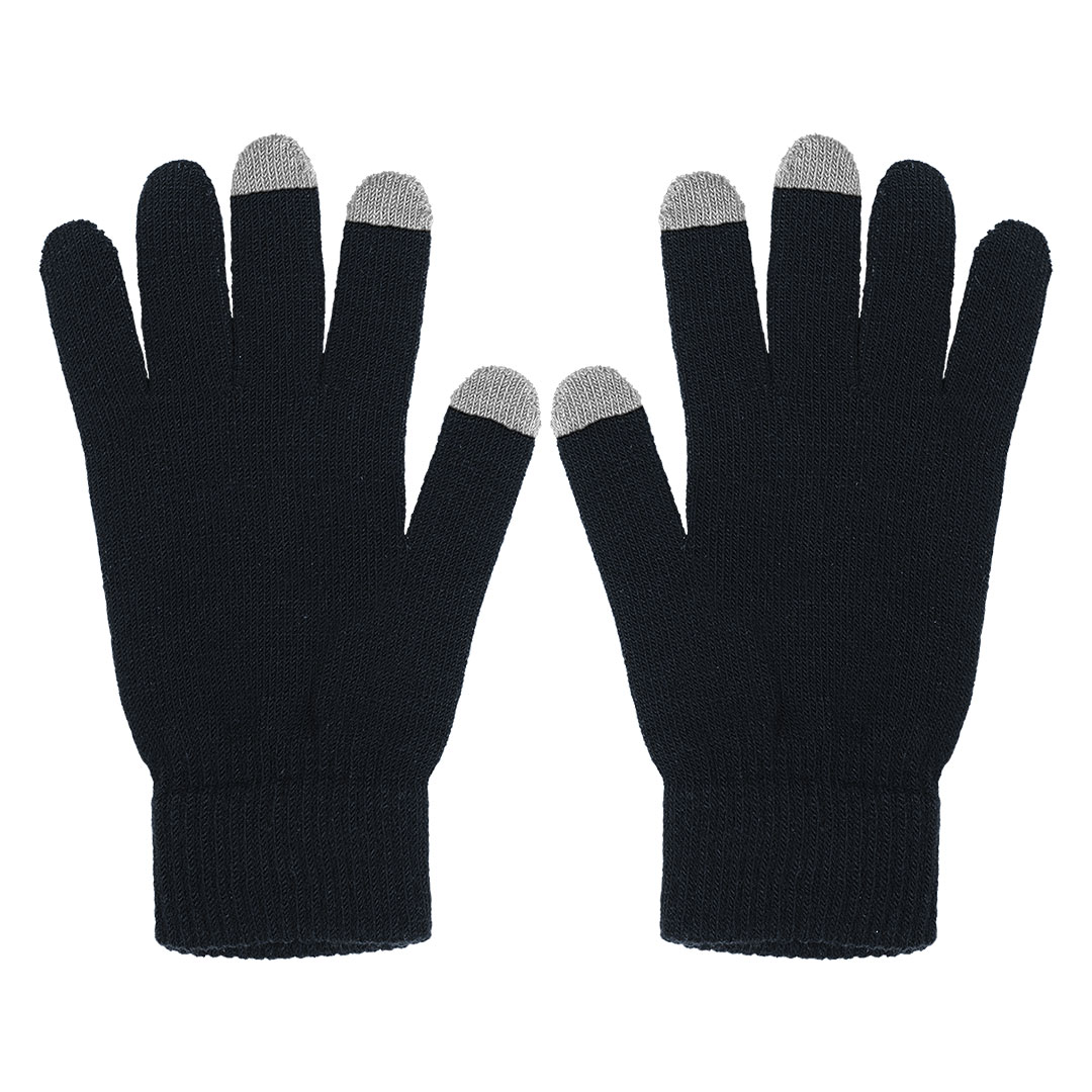 Gloves with three active touch fingers