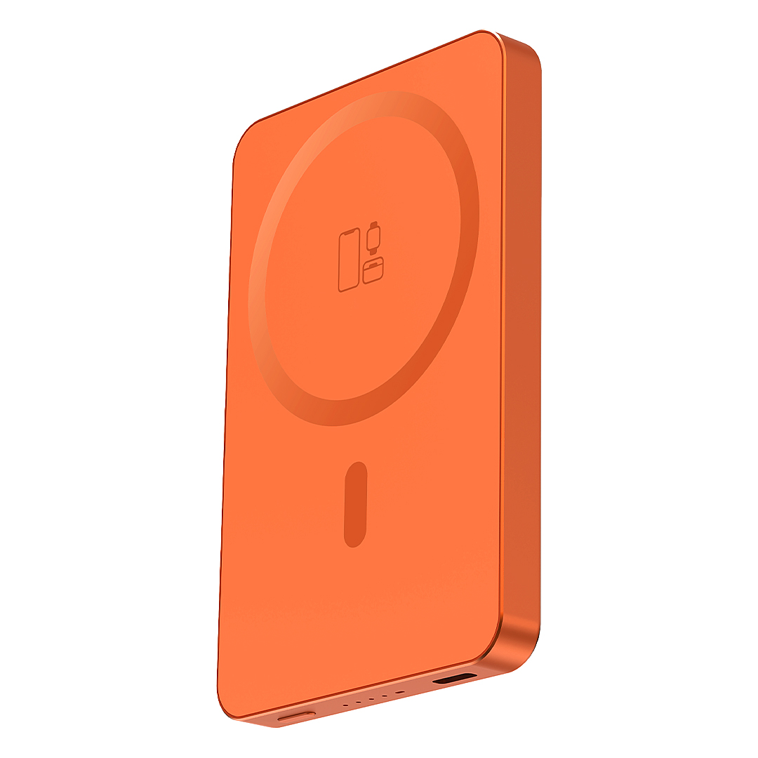 Power bank with magnet, 5.000 mAh, wireless charger, 15 W
