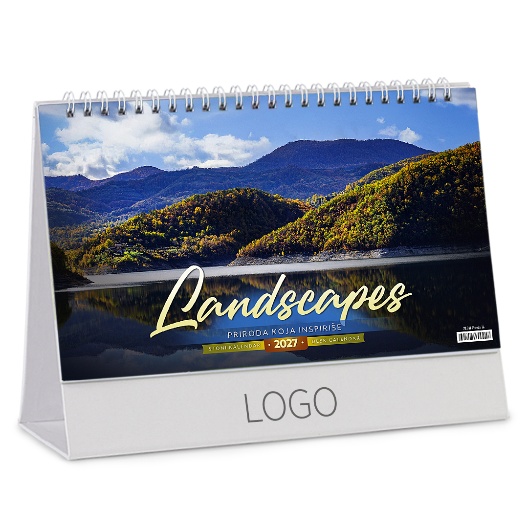 Desk calendar, 13 pages, 22.5 x 13 cm